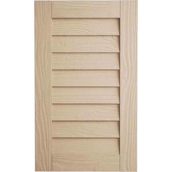 Ekena Millwork 12 in. x 18 in. Rectangular Sandblasted Polyurethane Timberthane Faux Wood Non-Functional Paintable Gable Vent