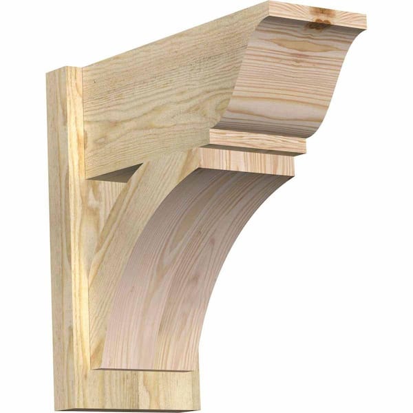 Ekena Millwork 8 in. x 18 in. x 18 in. Thorton Traditional Rough Sawn Douglas Fir Outlooker