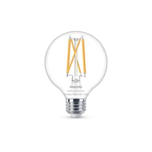 60-Watt Equivalent G25 Smart Wi-Fi Vintage Edison LED Light Bulb Tunable White 2700 (K) WiZ with Bluetooth (2-Pack)