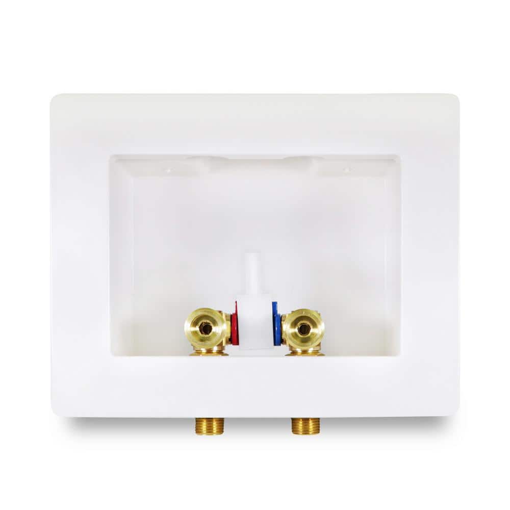 1/2 in. Sweat/MIP Brass Valve Fittings in White ABS Washing Machine Dual Outlet Box (2-Pack) price history on PriceWatchPro