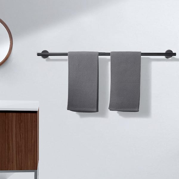32 in. Stainless Steel Wall Mounted Single Towel Bar in Oil Rubbed Bronze