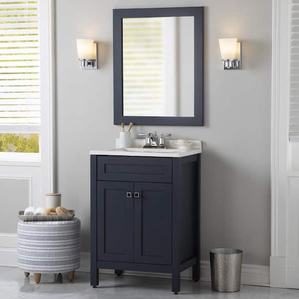 Maywell 24 in. W x 19 in. D x 34 in. H Bath Vanity Cabinet without Top in Blue