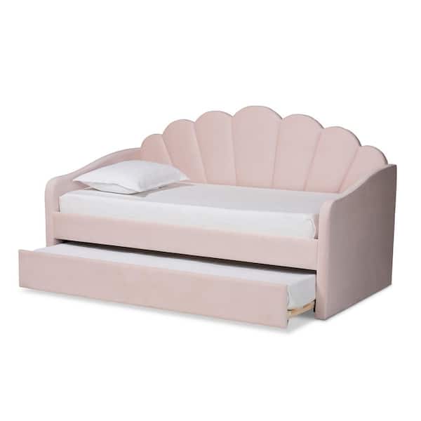 Baxton Studio Timila Pink Full Daybed with Trundle 213-11549-HD