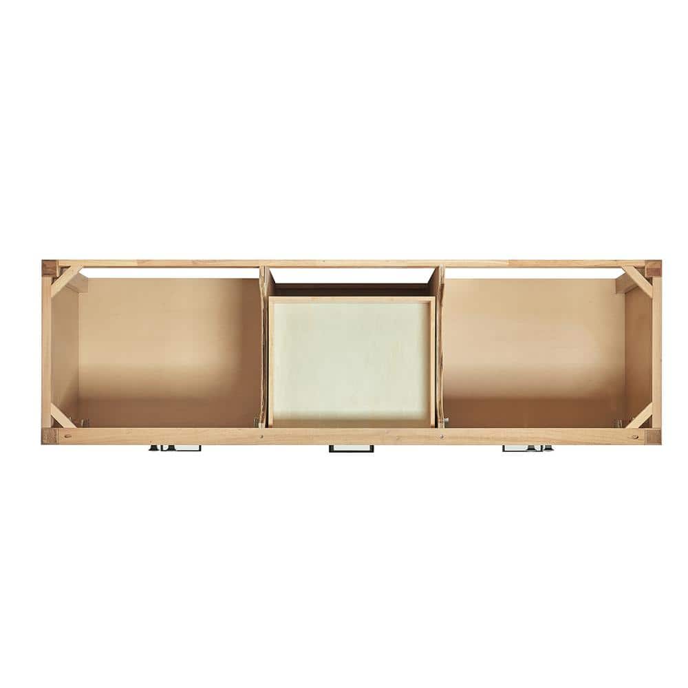 Cambridge 72'' Oak Double Vanity with Carrara Marble Top