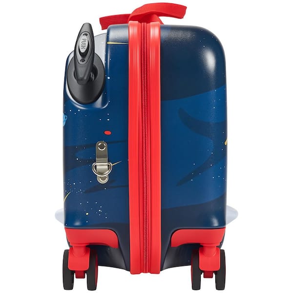 Ride-on Luggage, 26 L Capacity, 18 in. Toddler Carry-On with Wheels, Adjustable Strap, Lightweight Kids Suitcase