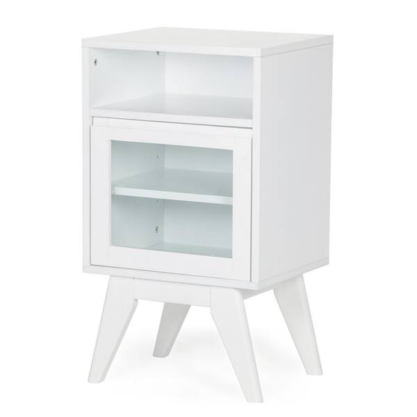 Brooklyn Max Baxter 17 In X 30 In X 14 In Ready To Assemble Space Saver Mid Century Floor Storage Cabinet In Pure White Bmbcdrp 01