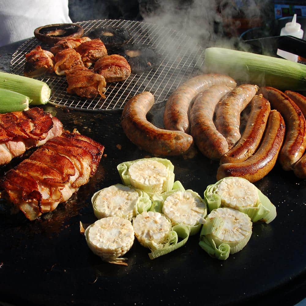 Stainless Steel Propane Gas Grill with Smoker and Wheels