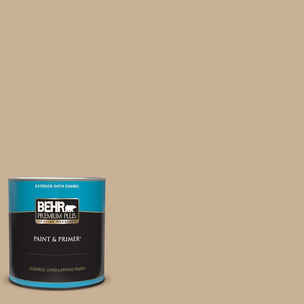 BEHR PREMIUM PLUS 1 qt. MQ246 Basswood Satin Enamel Exterior Paint