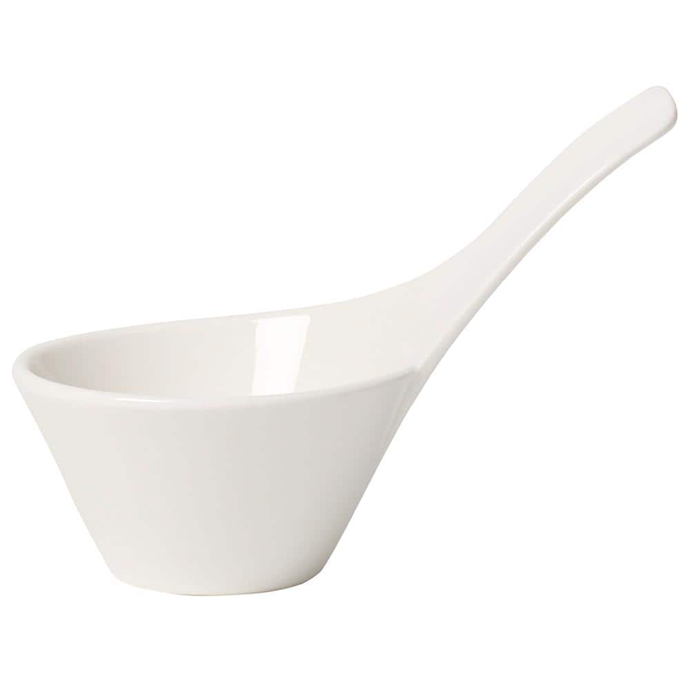 Modern White Porcelain 5-Piece Antipasti Dinnerware Set for 2