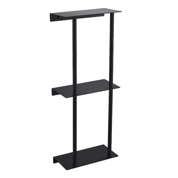 ACEHOOM Wall Mounted Towel Rack with 3-Tier Acrylic ShelfWall Mounted Towel Rack with 3-Tier Acrylic Shelf