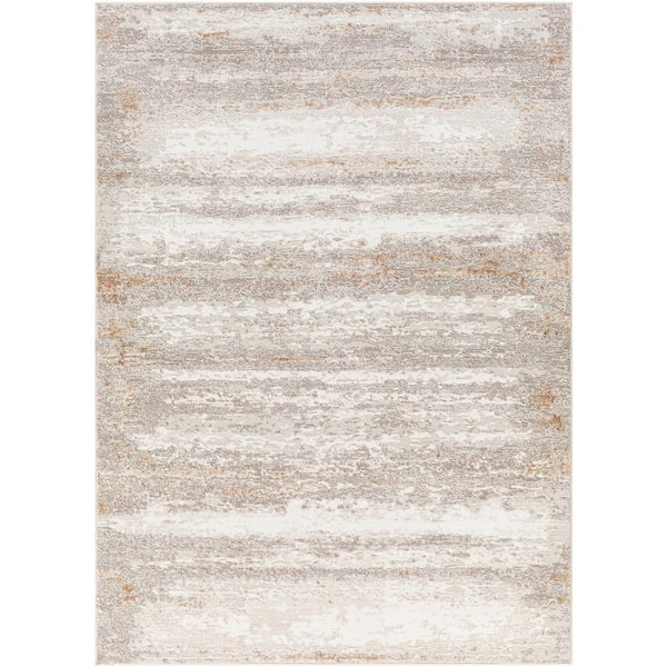 Livabliss Allegro Light Grey 8 ft. x 10 ft. Modern Indoor Area Rug