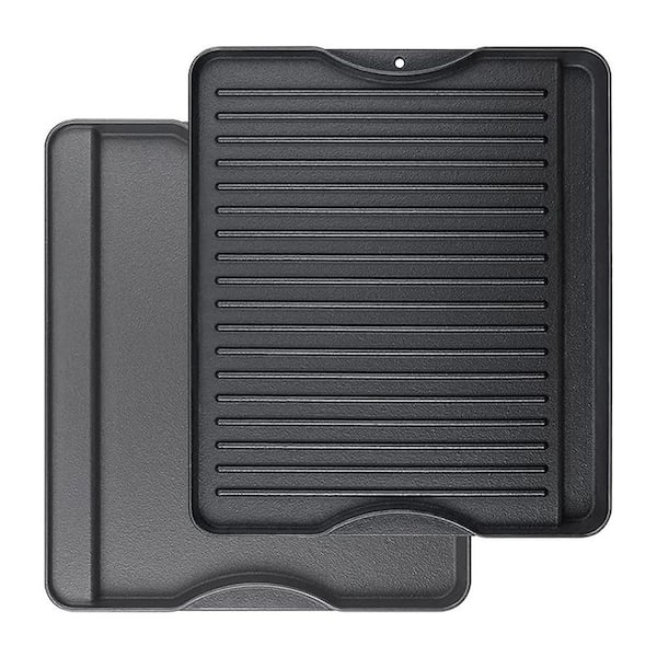 Reversible Grill Griddle 1 Pack Cast Iron Pre-Seasoned Dual Handle for Camp Chef 14 in. & 16 in. Stoves