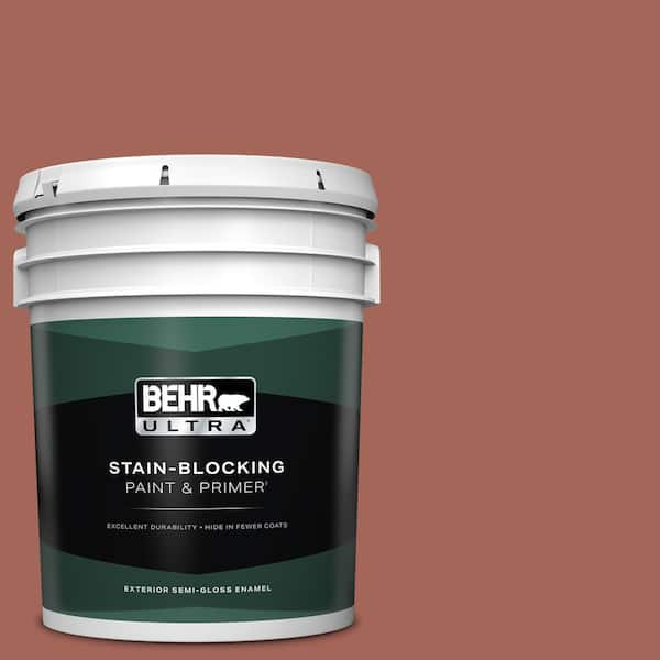 BEHR ULTRA 5 gal. Home Decorators Collection #HDC-CL-08 Sun Baked Earth Semi-Gloss Enamel Exterior Paint & Primer