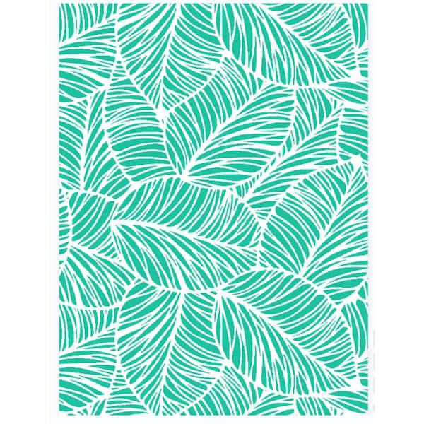 Angel Sar 4 ft. x 6 ft. Outdoor Stylish Rug for Patio Camping, Waterproof Area Matting for Porch Balcony Picnic (Green)
