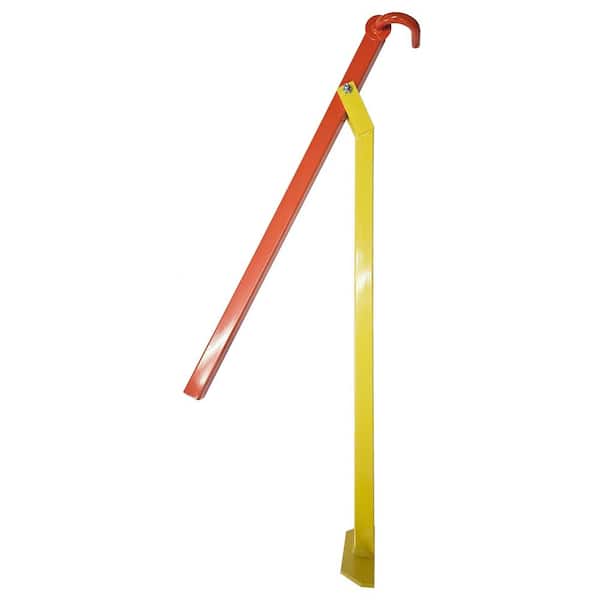 T-Post Puller, Ratchet-Action T-Post Remover, Orange/Yellow Steel