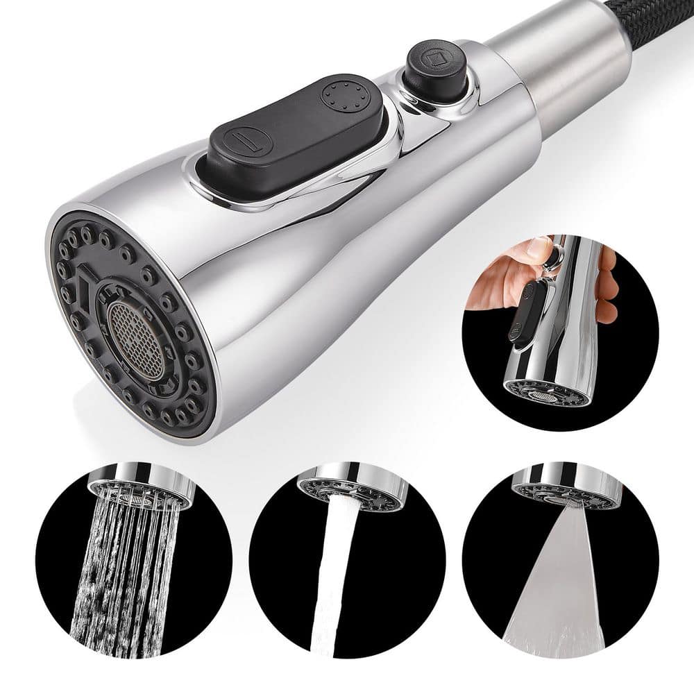 4-Function Spray Nozzle with 12 Adapters for Kitchen Sink Faucet Pull Down Faucet Spray Head Replacement in Chrome price history on PriceWatchPro