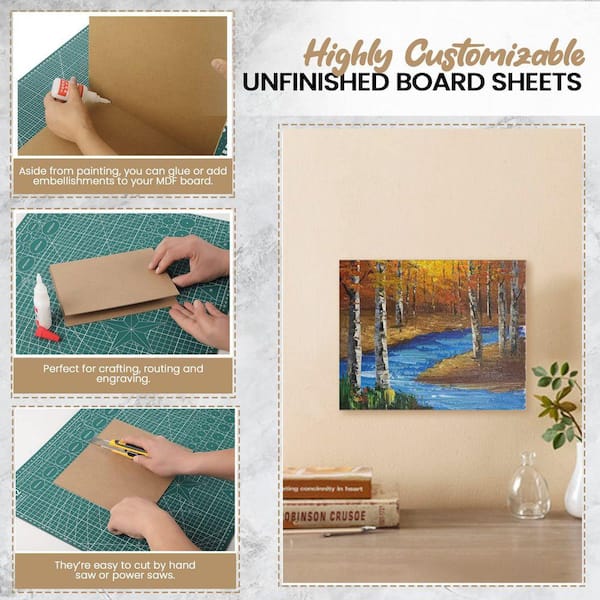 Angel Sar 0.0 7 in. x 0.67 ft. x 0.83 ft. MDF Board with Smooth