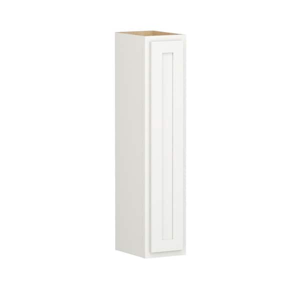 SIMPLY WOODMARK PRO Shaker Partial Overlay 9 in. W x 12 in. D x 42 in. H Plywood Assembled Wall Kitchen Cabinet in Linen White