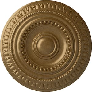 15-3/4 in. x 1-3/8 in. Artis Urethane Ceiling Medallion (Fits Canopies upto 6-7/8 in.), Hand-Painted Pale Gold