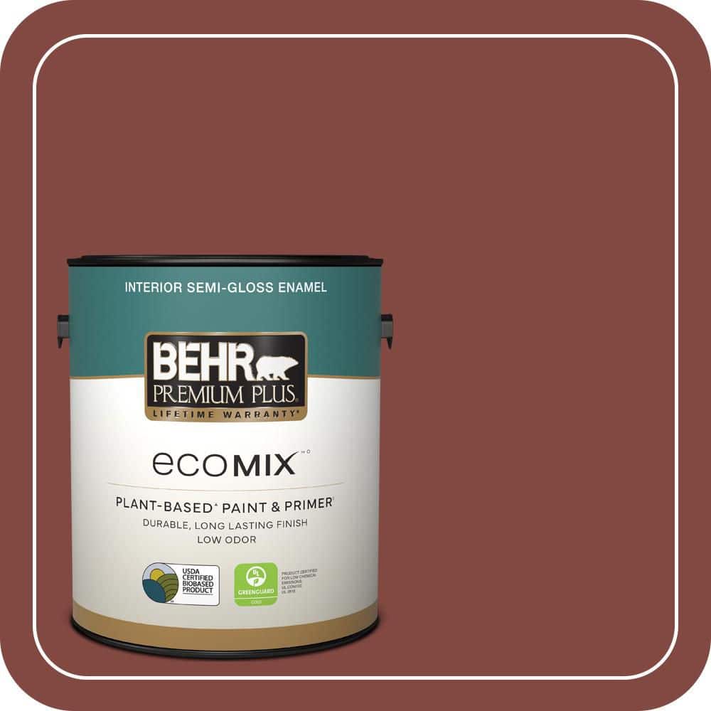 1 gal. #S140-7 Deco Red Semi-Gloss Enamel EcoMix Plant-Based Interior Paint & Primer price history on PriceWatchPro