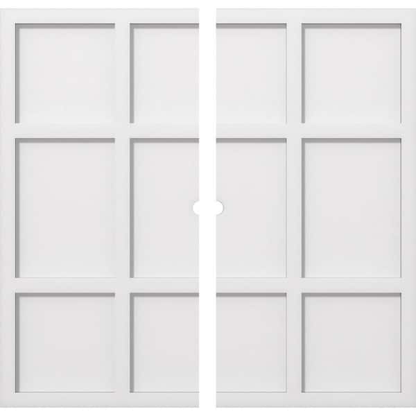 Ekena Millwork 1 in. P X 9-3/4 in. C X 28 in. OD X 1 in. ID Rubik Architectural Grade PVC Contemporary Ceiling Medallion, Two Piece
