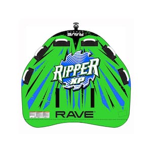 Green Ripper XP Inflatable 3-Person Towable Boat Lake Water Raft,