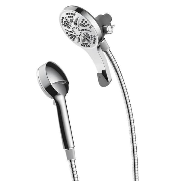 EasyDock 6-Spray Patterns 5 in. Wall Mount Dual Shower Heads in Chrome EasyDock 6-Spray Patterns 5 in. Wall Mount Dual Shower Heads in Chrome
