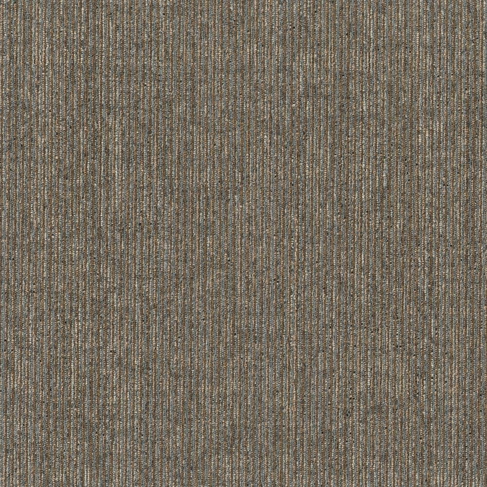 Neutral 24" x 24" Textured Loop Carpet Tile with PET Fiber