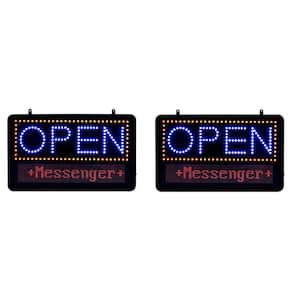 22 in. x 13 in. LED Programmable Message Board Open Sign (2-Pack)