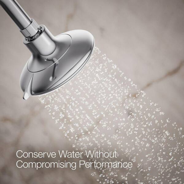 KOHLER Daisyfield 6-Spray Patterns with 1.75 GPM 4.94 in. Wall Mount Fixed Shower Head in Polished Chrome