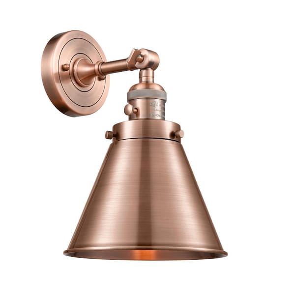 Innovations Appalachian 1-Light Antique Copper Wall Sconce with Copper Metal Shade