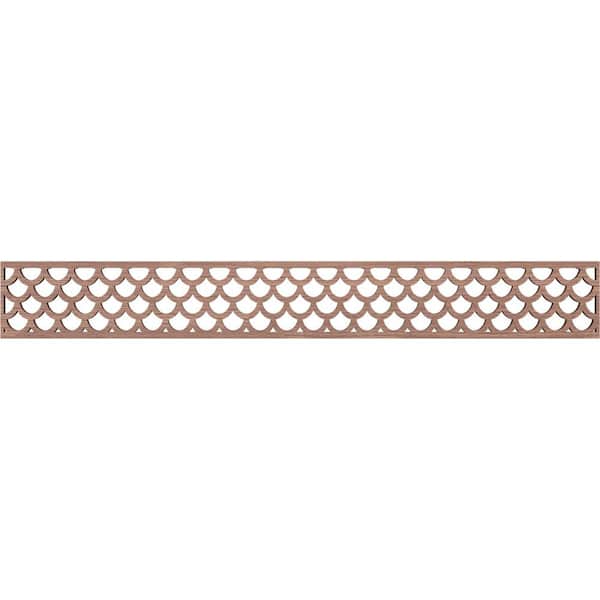 Ekena Millwork Hudson Fretwork 0.375 in. D x 46.5 in. W x 6 in. L Walnut Wood Panel Moulding