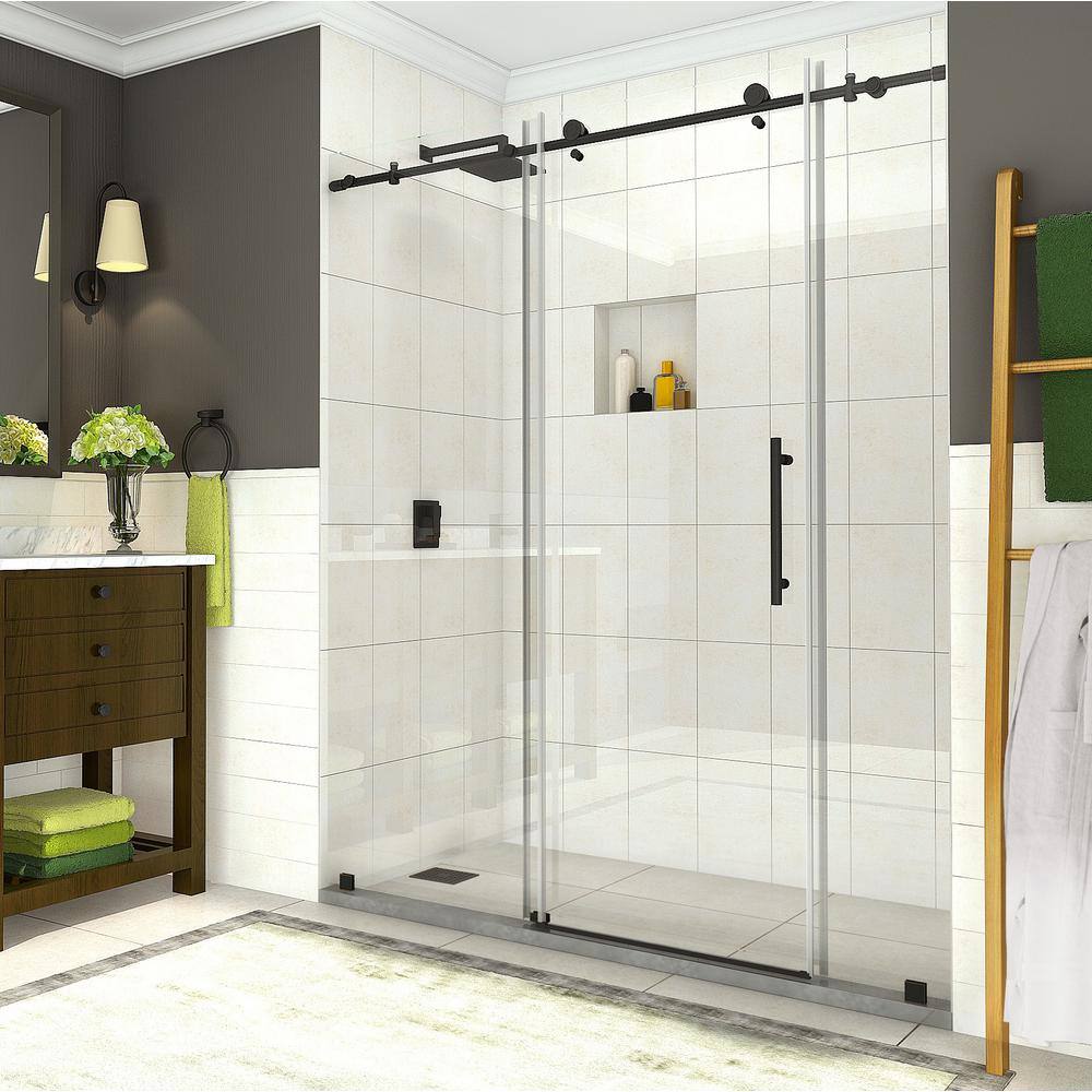 Aston Coraline 68 - 72 In. X 76 In. Completely Frameless Sliding Shower 