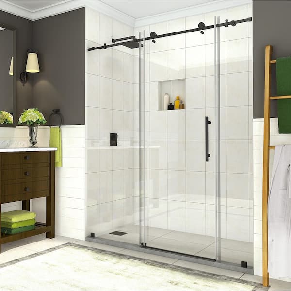 Aston Coraline 68 - 72 in. x 76 in. Completely Frameless Sliding Shower ...