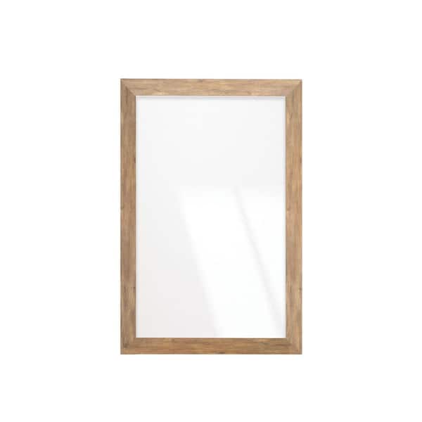 BrandtWorks Brown Barnwood Framed Wall Mirror 32 in. W x 50 in. H