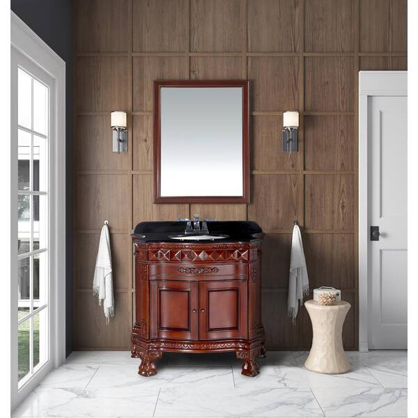 Hand Made Cherry Sink Cabinet With Walnut Top And Handcrafted