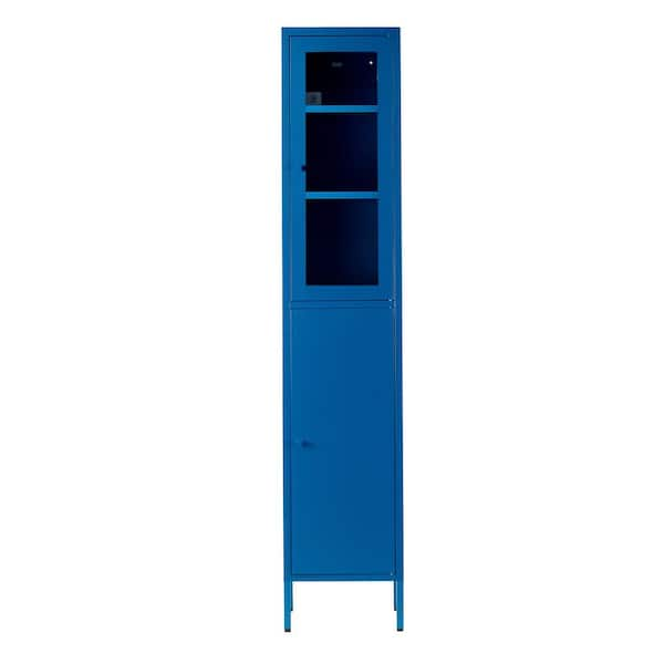 Tall blue 2024 storage cabinet