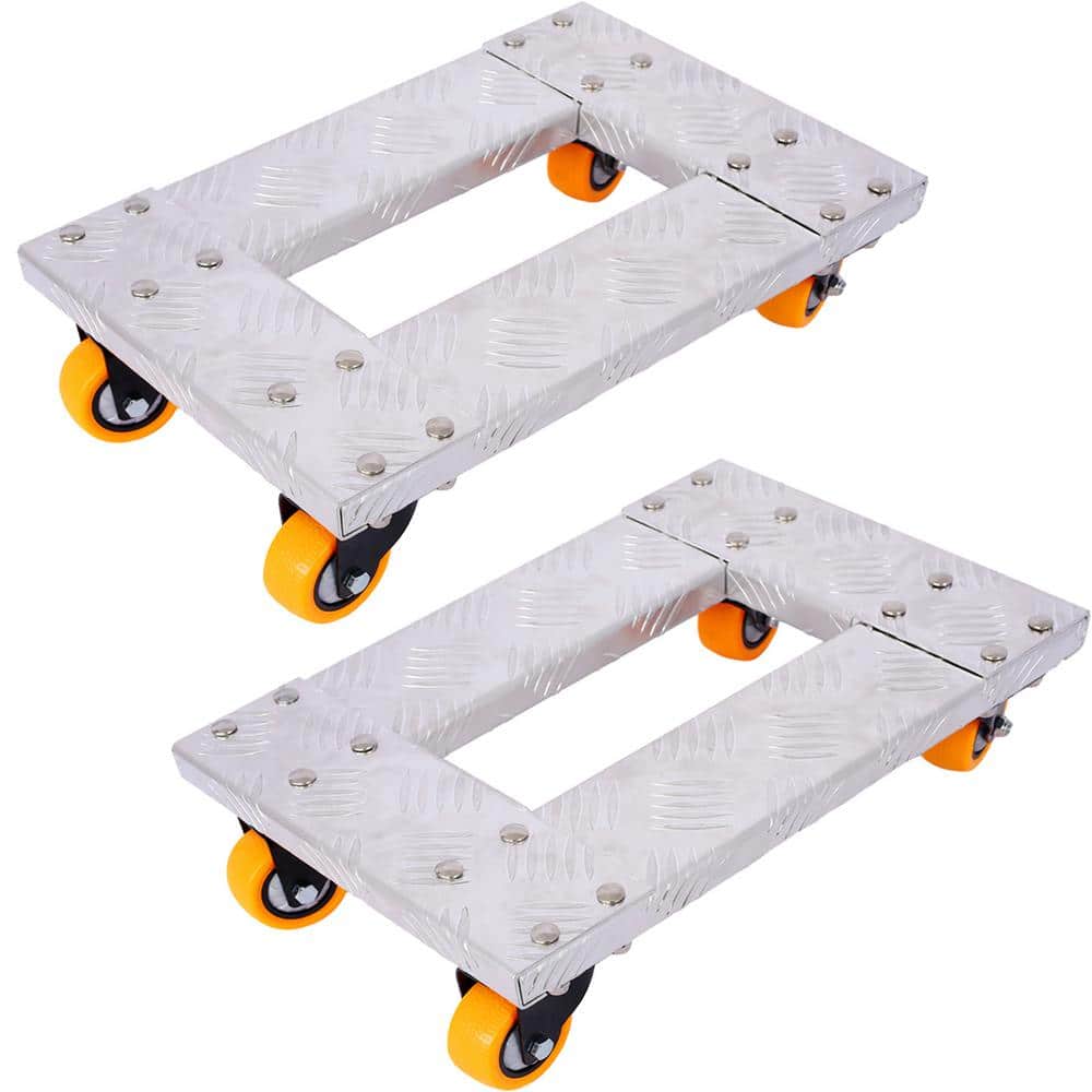800 lbs. Capacity Heavy-Duty Aluminum Movers Dolly Furniture Dolly Trolley 