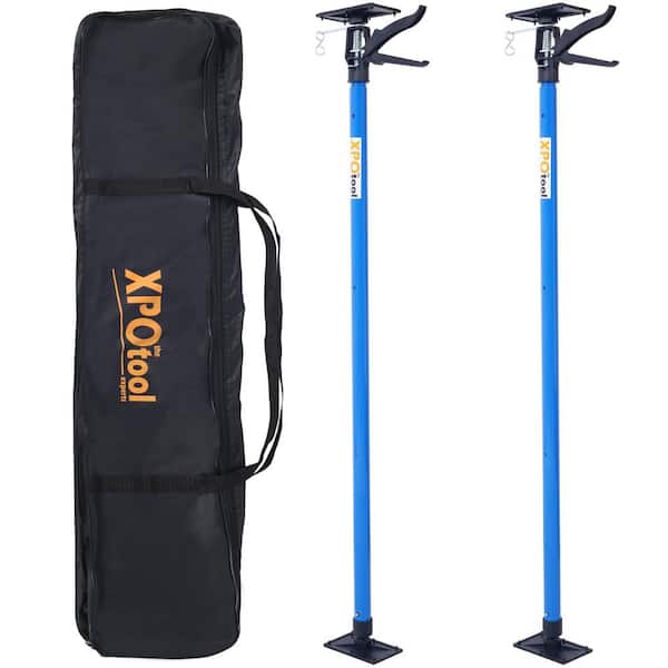 Blue Adjustable Steel 3rd Hand Support System with Carry Bag , for Jacks Cargo, Extends from 45 to 114 in. (2-Pack)