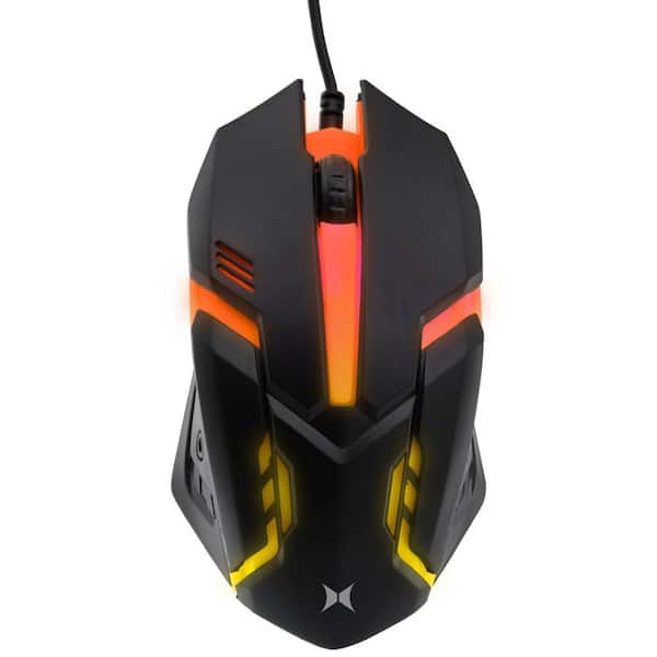 Multicolor LED Gaming Mouse with Color Fade Lighting Effect, 1000 Max DPI, Scroll Wheel, Fast and Easy Installation
