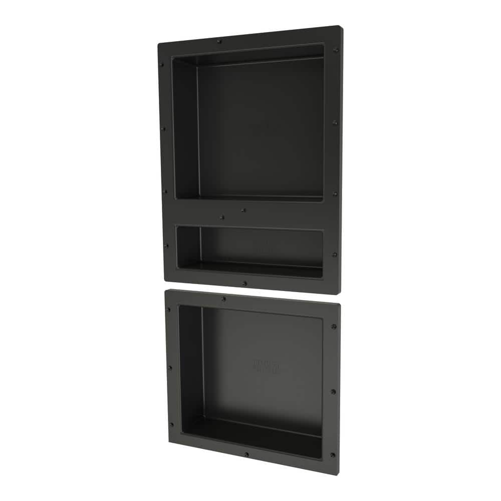 Tile Redi Redi Niche 16 in. x 34 in. Triple Shower Niche Set in Black