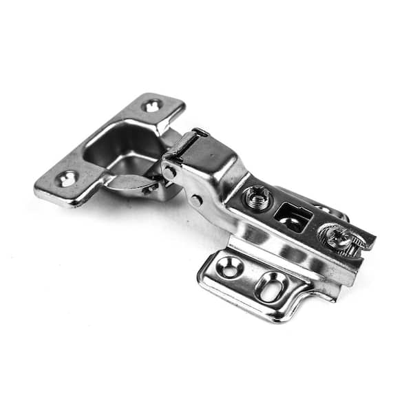 Unbranded 105-Degree 35 mm Half Overlay Frameless Cabinet Hinges with Installation Screws (15-Pairs)