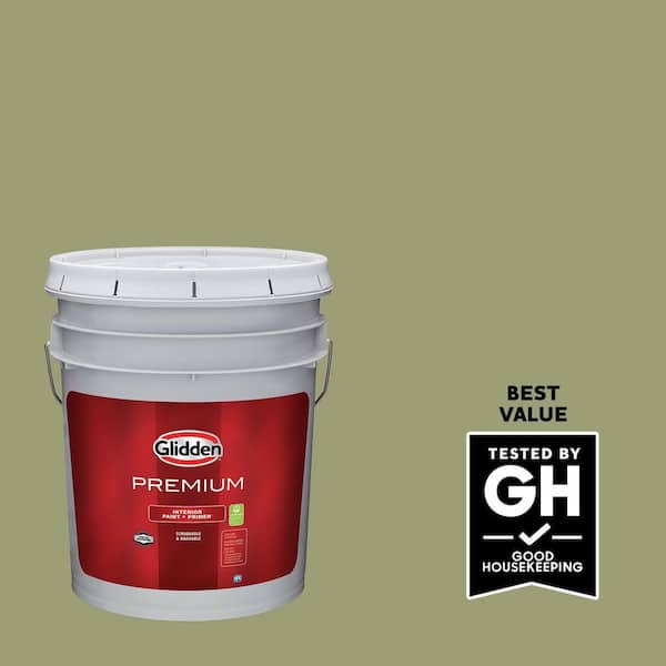 Glidden Premium 5 gal. PPG1115-5 Pine Trail Flat Interior Paint