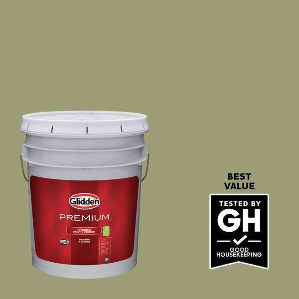 Glidden Premium 5 gal. PPG1115-5 Pine Trail Semi-Gloss Interior Paint