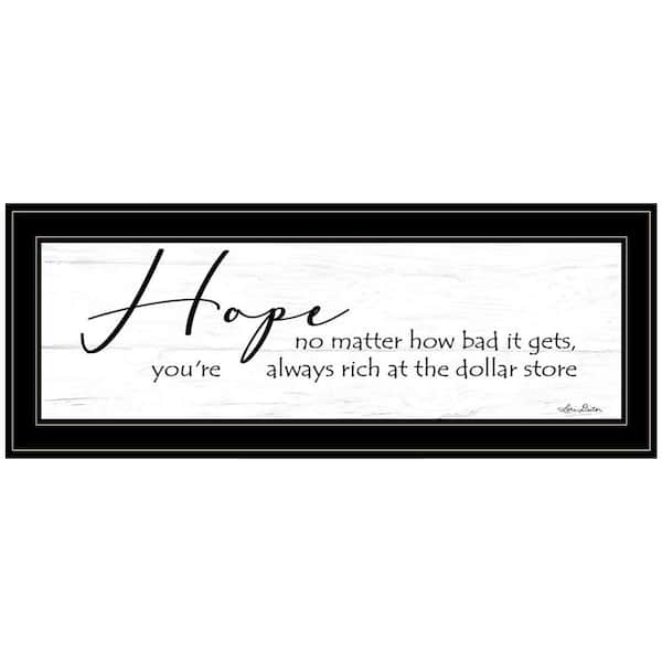 HomeRoots Charlie Hope by Art Print 1-Piece Framed Wall Art 11 in. x 23 in.