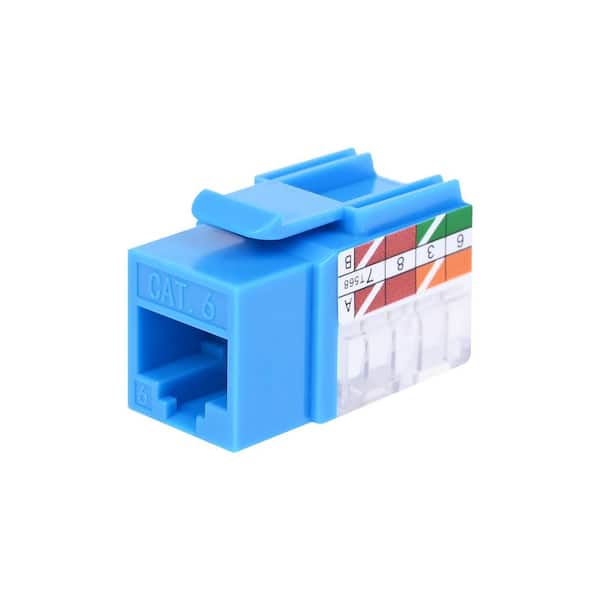 VCELINK Cat6 Keystone Jack UL Listed(5-Pack) C265BL-6-5P-THD - The