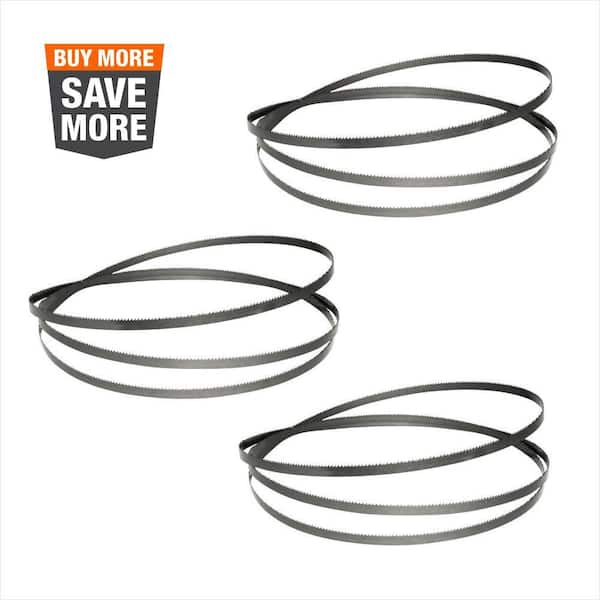 ‎POWERTEC 56-1/8 in. x 3/8 in. x 6 TPI High Carbon Steel Band Saw Blades for Delta 28-180/185, Ohio Forge 3-Wheel (3-Pack)