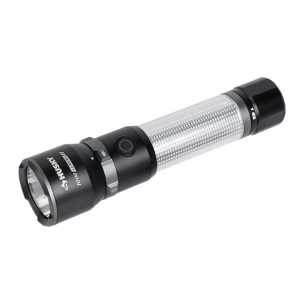 Dual Power Flashlight Husky 1000 Lumen Dual Power Flashlight with Area Light-TH 00549 - The ...