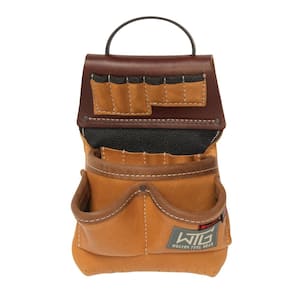 Leather Super Trimmer Left Pouch Brown