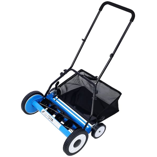 Cesicia 20 5-Blade Push Reel Lawn Roller with Grass Catcher